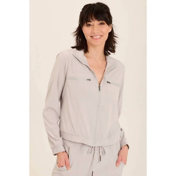 XCVI Jackets & Blazers - NEW XCVI active quinn bomber top in artic